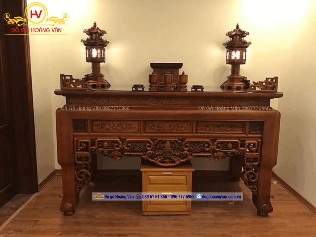 bàn thờ gỗ tự nhiên