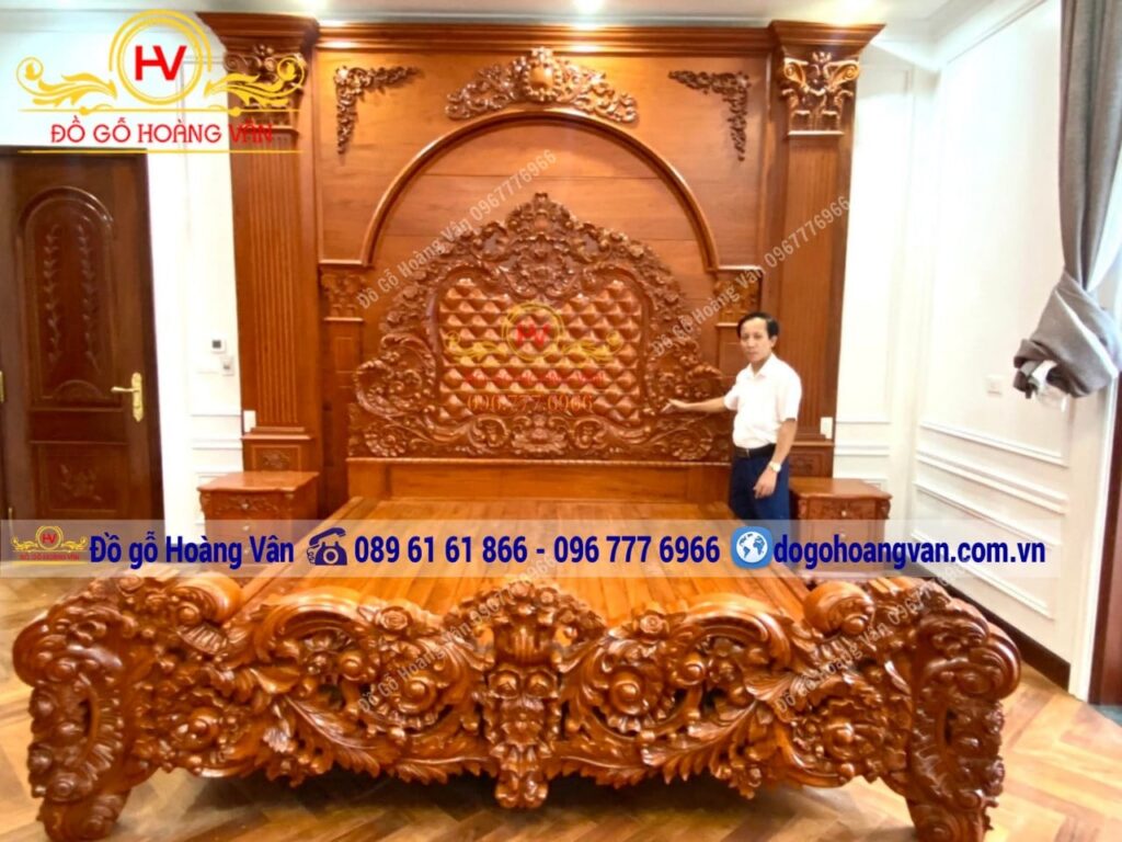 5 Lý do bạn nên đầu tư giường ngủ gỗ hương cho phòng ngủ 3 Giường ngủ gỗ hương cao cấp