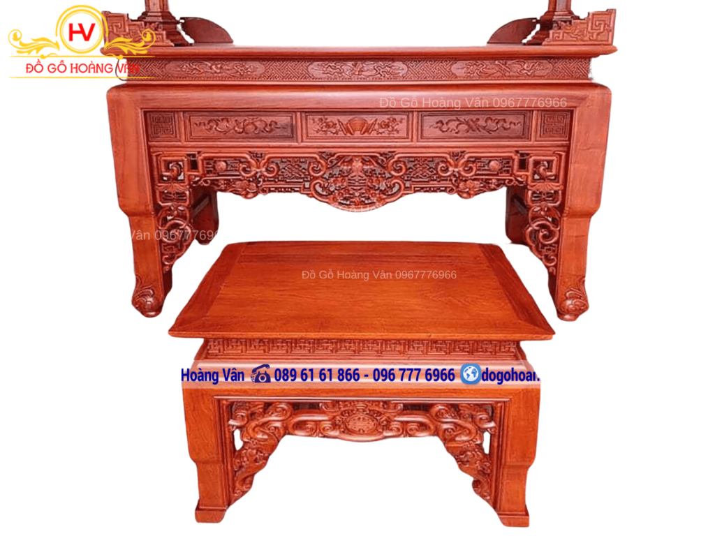 mẫu bàn thờ đẹp bằng gỗ hương