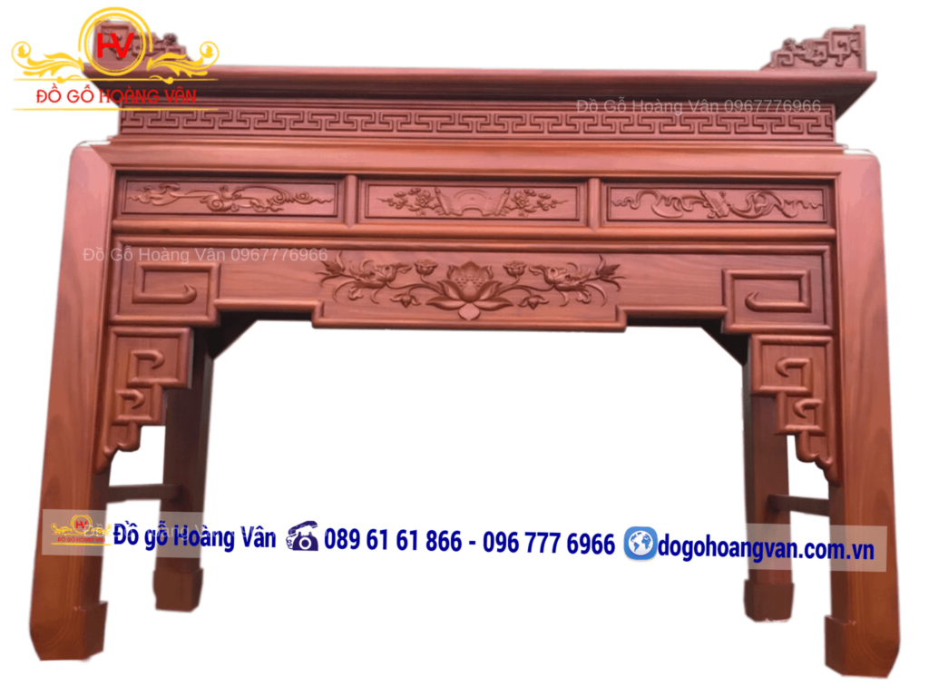 mẫu bàn thờ đẹp bằng gỗ hương