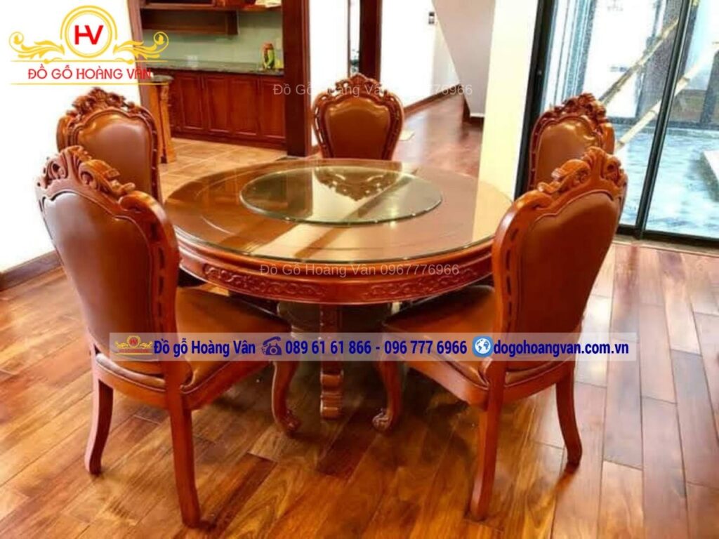 top 5 mẫu bàn ghế phòng ăn bằng gỗ tự nhiên