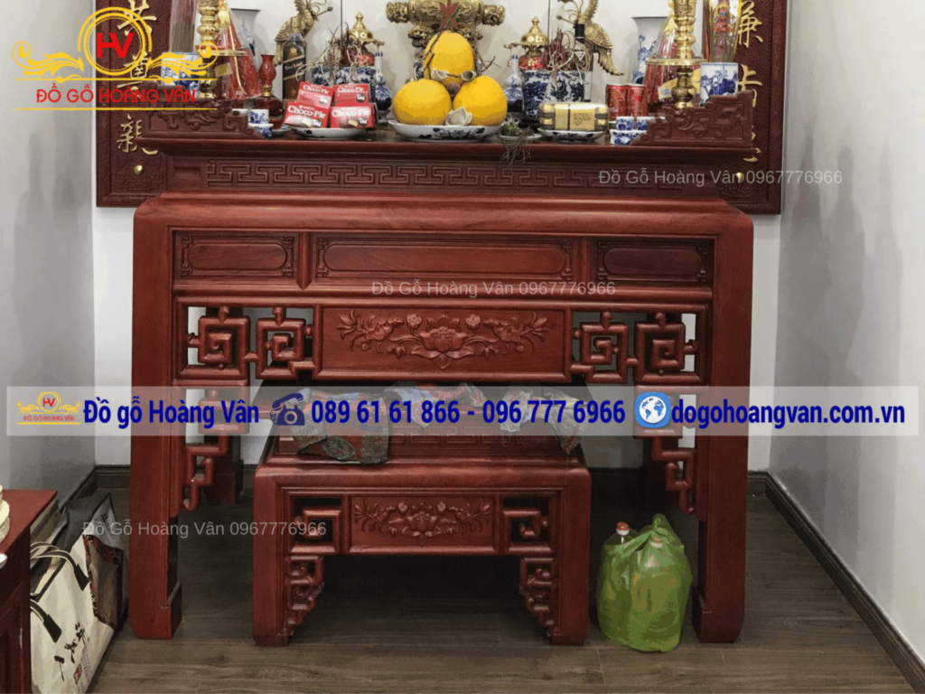 mẫu bàn thờ triện sen đẹp