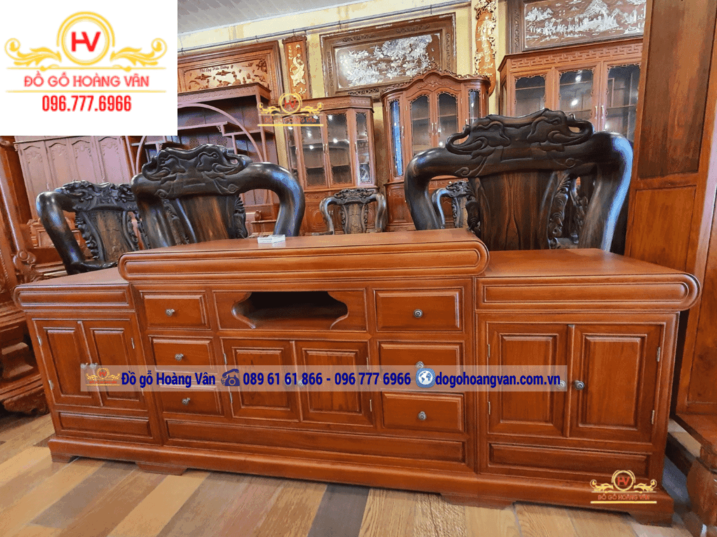 kệ tivi 3 cục bằng gỗ tự nhiên