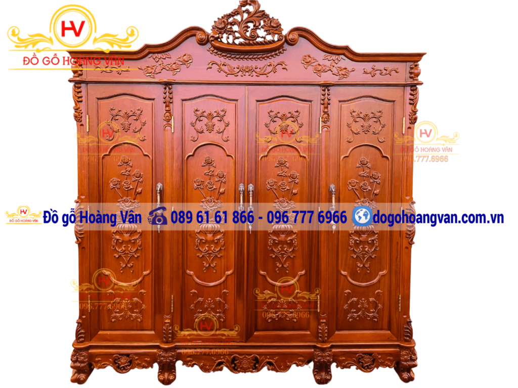 tủ áo gỗ gõ đẹp sang trọng