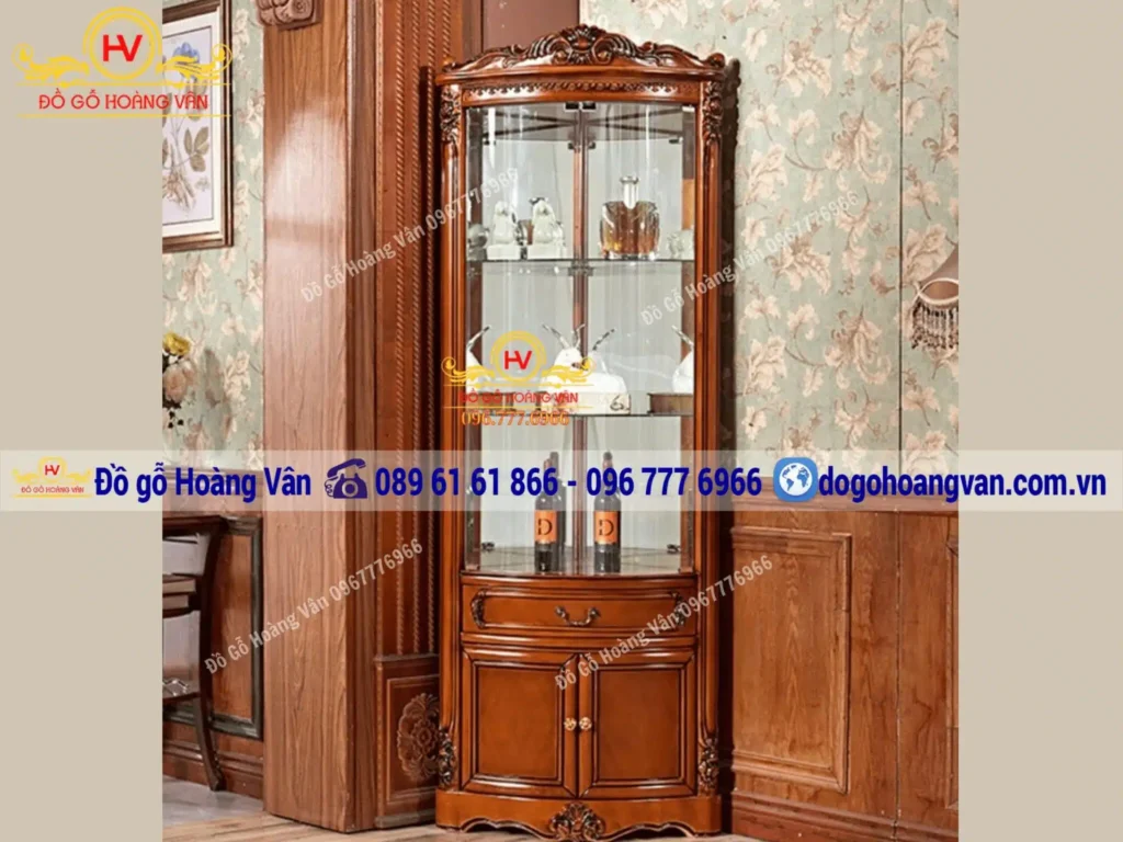 tủ rượu bằng gỗ gõ