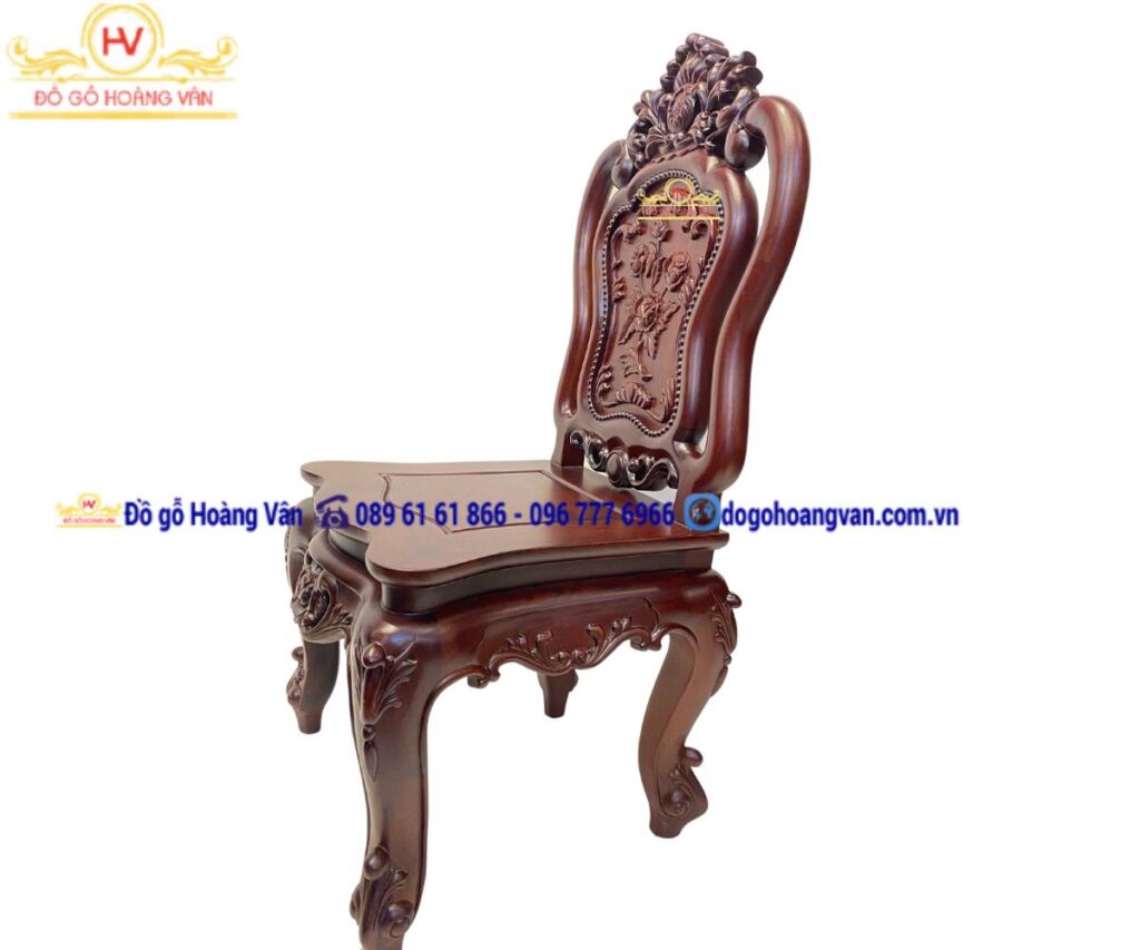 Bàn ghế ăn hồng hạt gỗ cẩm lai Lào