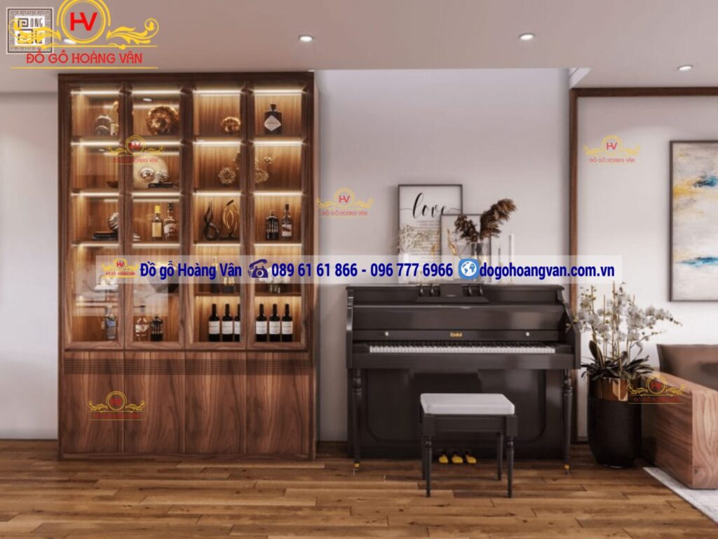 Kinh nghiệm chọn tủ rượu gỗ tự nhiên theo phong cách nội thất của bạn