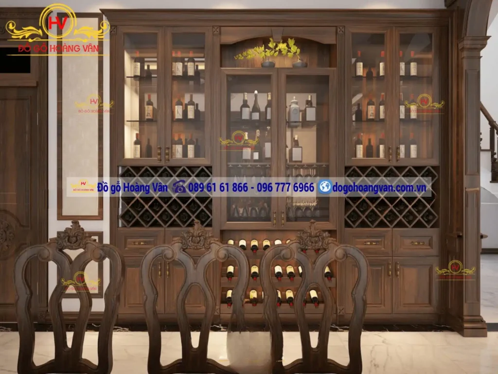 Kinh nghiệm chọn tủ rượu gỗ tự nhiên theo phong cách nội thất của bạn